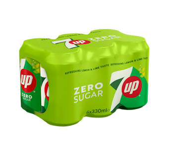 7UP Zero Sugar virvoitusjuoma 0,33l 6-pack