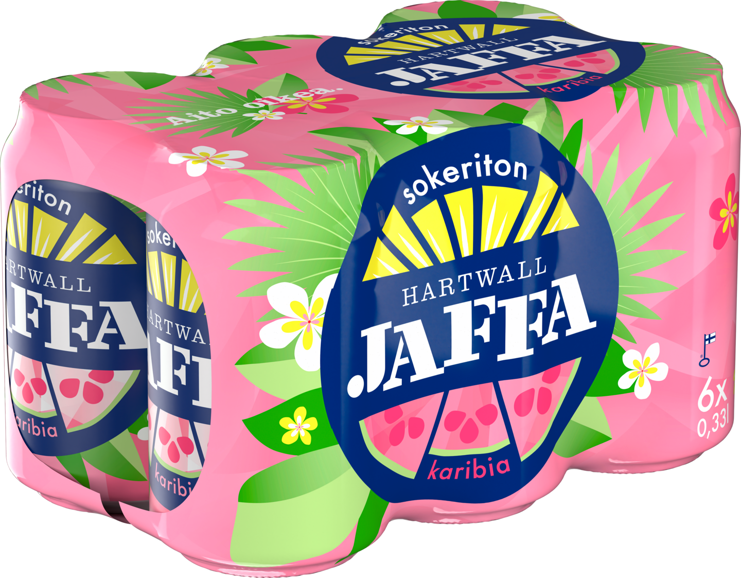 Hartwall Jaffa Karibia Guava-Greippi sokeriton virvoitusjuoma 0,33l 6-pack