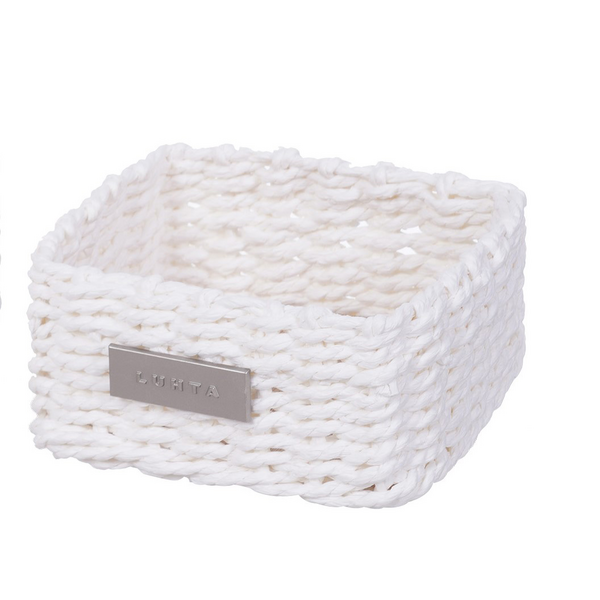 Luhta Home Leppä kori 9,5 x 11 x 5,5 cm valkoinen
