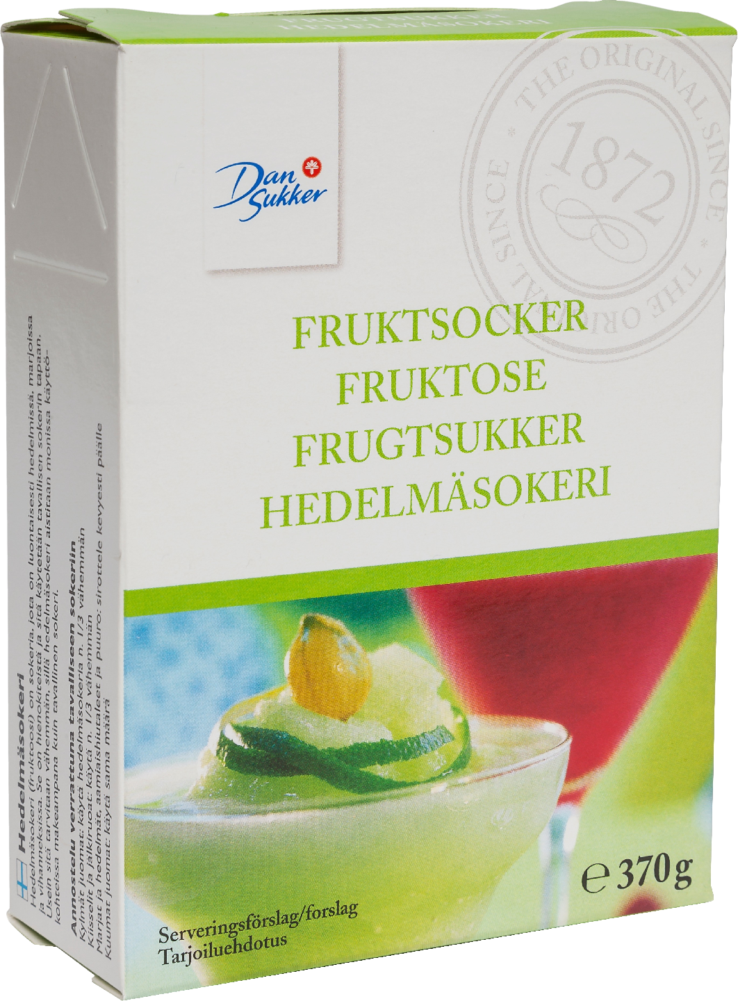 Dansukker hedelmäsokeri 370g