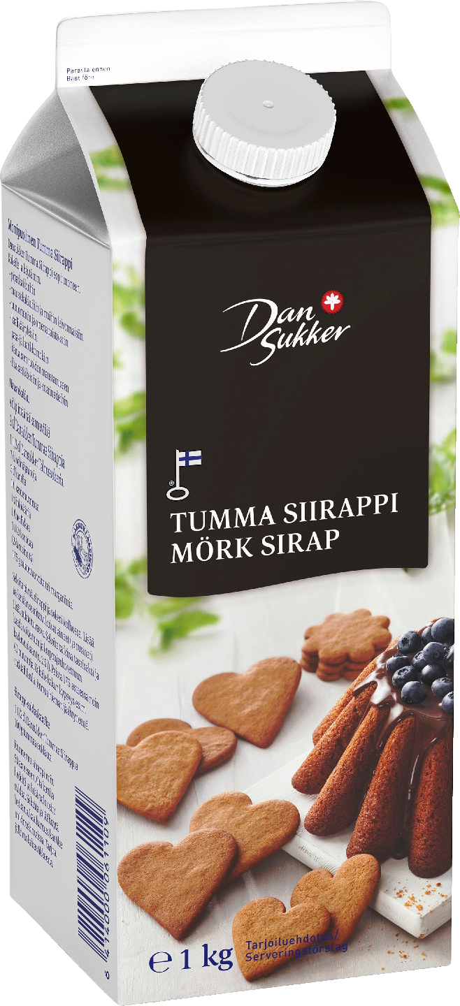 Dansukker tumma siirappi 1kg puolilava