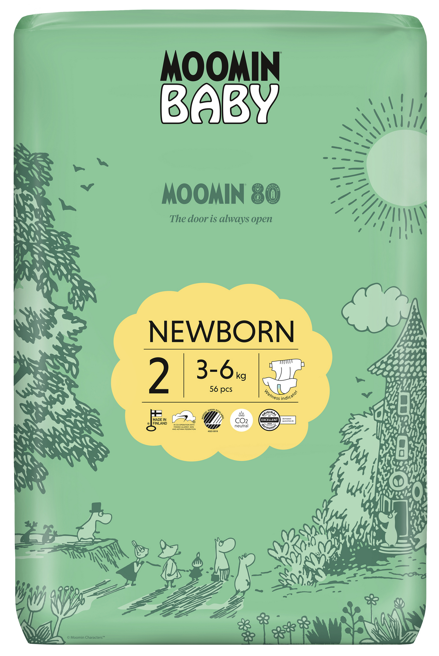 Moomin Baby teippivaippa S2 56kpl 3-6kg