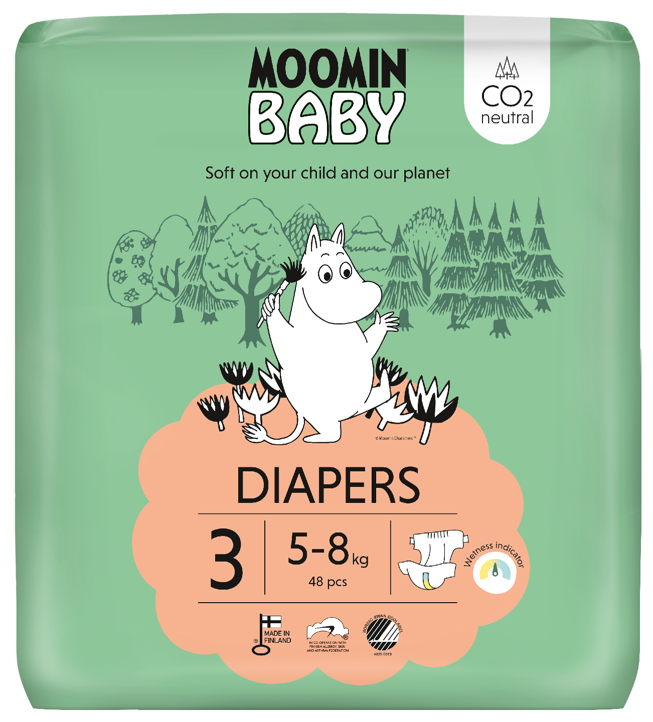 Moomin Baby teippivaippa S3 48kpl 5-8kg