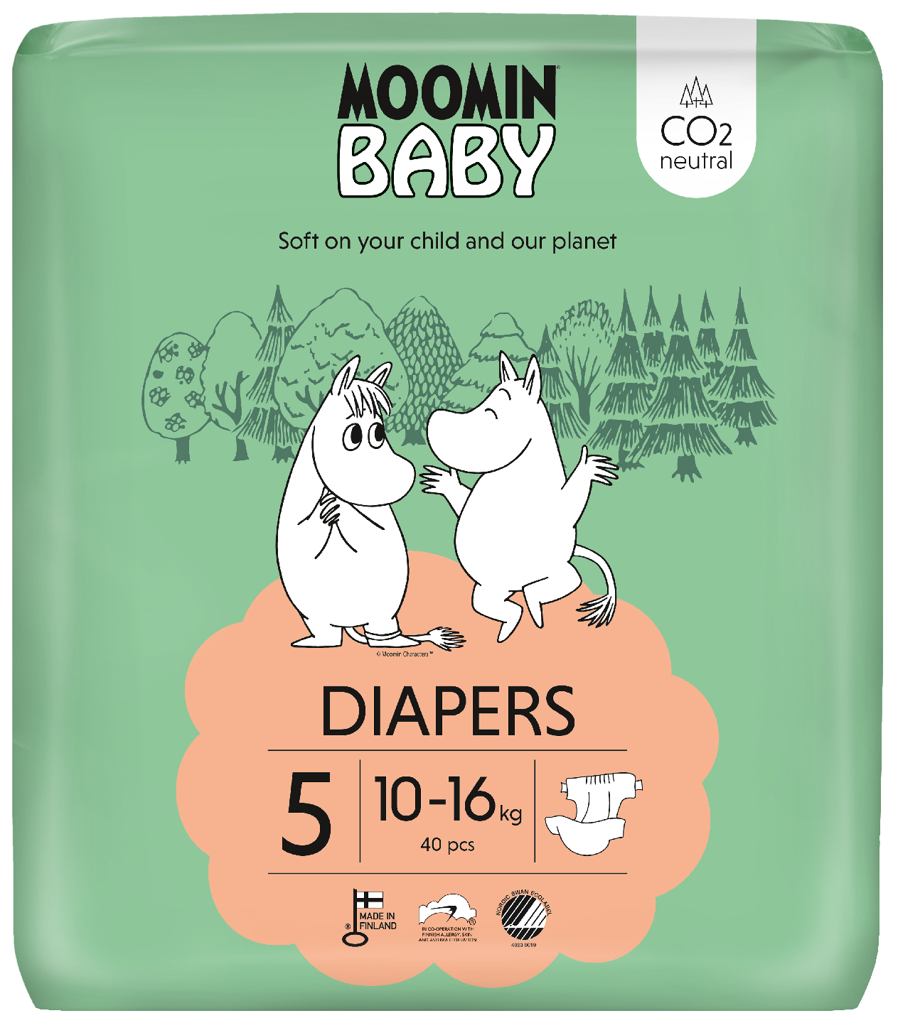 Moomin Baby teippivaippa S5 40kpl 10-16kg