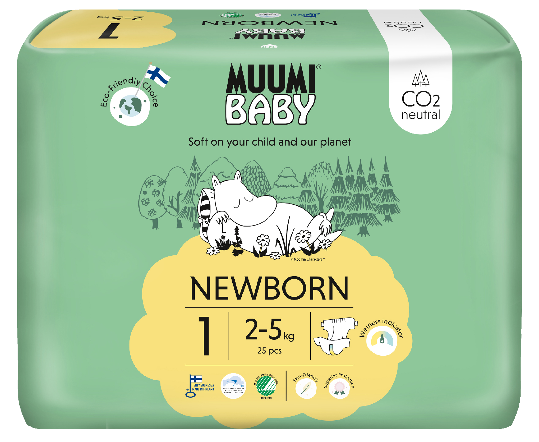 Muumi Baby 25kpl teippivaippa 1 2-5kg