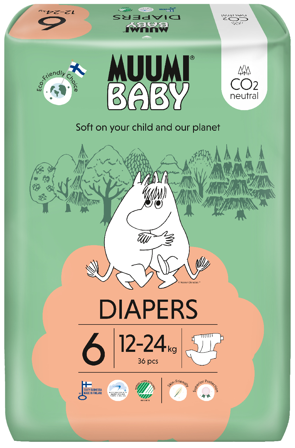 Muumi Baby 36kpl teippivaippa 6 12-24kg