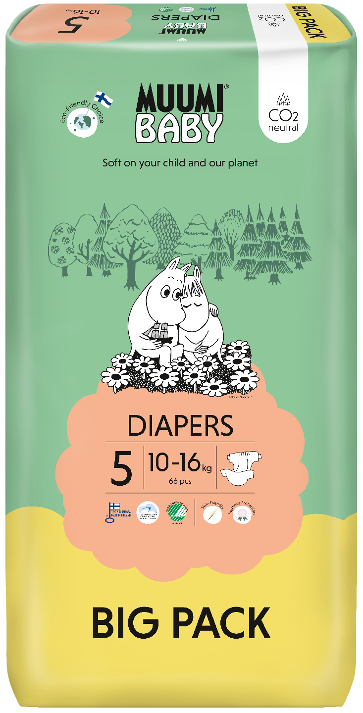 Muumi Baby teippivaippa Big Pack koko5 10-16kg 66kpl
