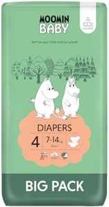 Moomin Baby teippivaippa S4 63kpl 7-14kg Big Pack