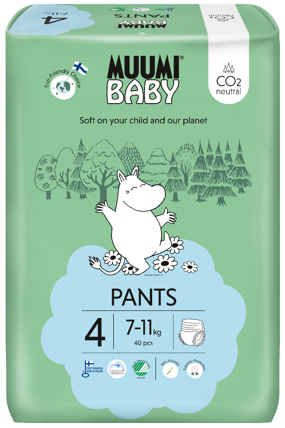 Muumi Baby Pants housuvaippa koko 4 7-11kg 40kpl