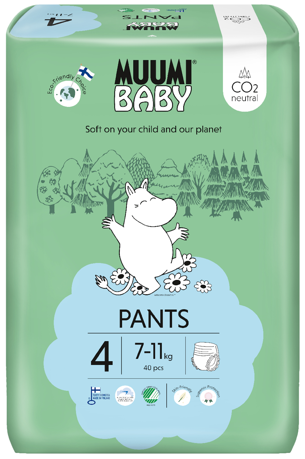 Muumi Baby Pants Housuvaippa Koko 4 7 11kg 40kpl HoReCa tukku Kespro
