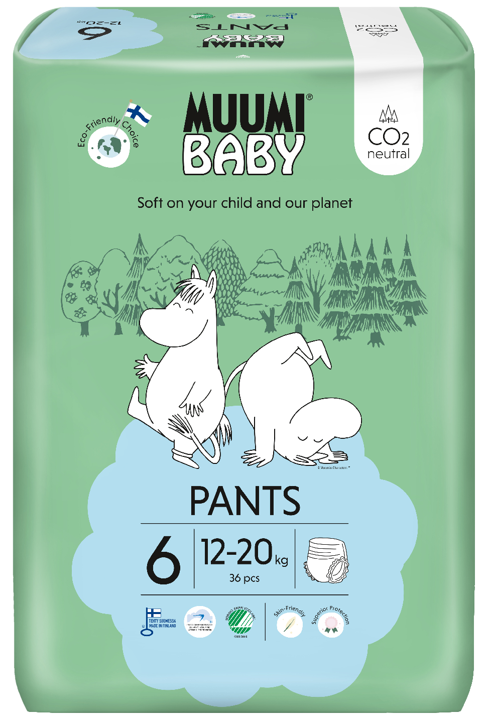 Muumi Baby Pants housuvaippa koko 6 12-20kg 36kpl