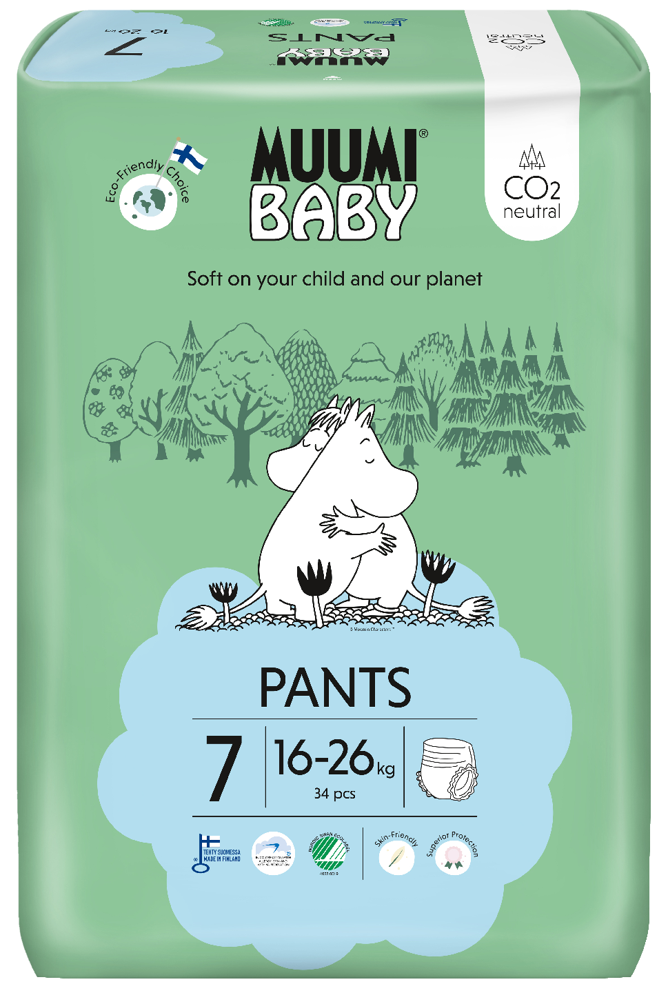 Muumi Baby Pants housuvaippa koko 7 16-26kg 34kpl