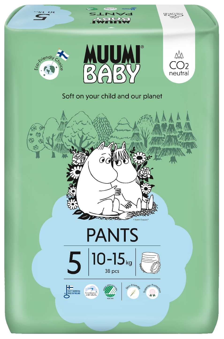 Muumi Baby Pants housuvaippa koko 5 10-15kg 38kpl