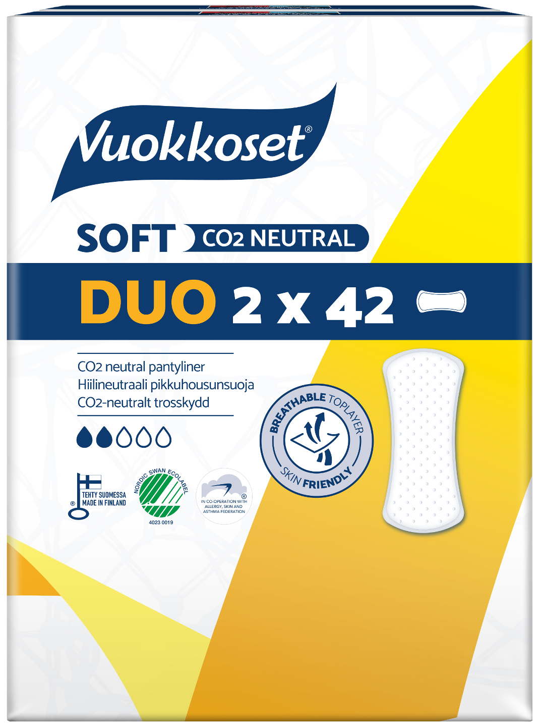 Vuokkoset pikkuhousunsuoja 2x42kpl Duo Soft