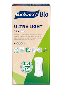 Vuokkoset Bio pikkuhousunsuoja 24kpl Ultra Light