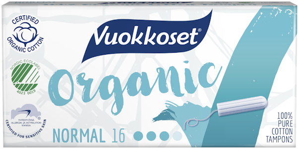 Vuokkoset Organic tamponi 16kpl normal