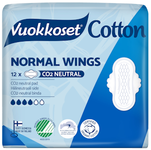 Vuokkoset Cotton Normal Wings ohutside 12 kpl