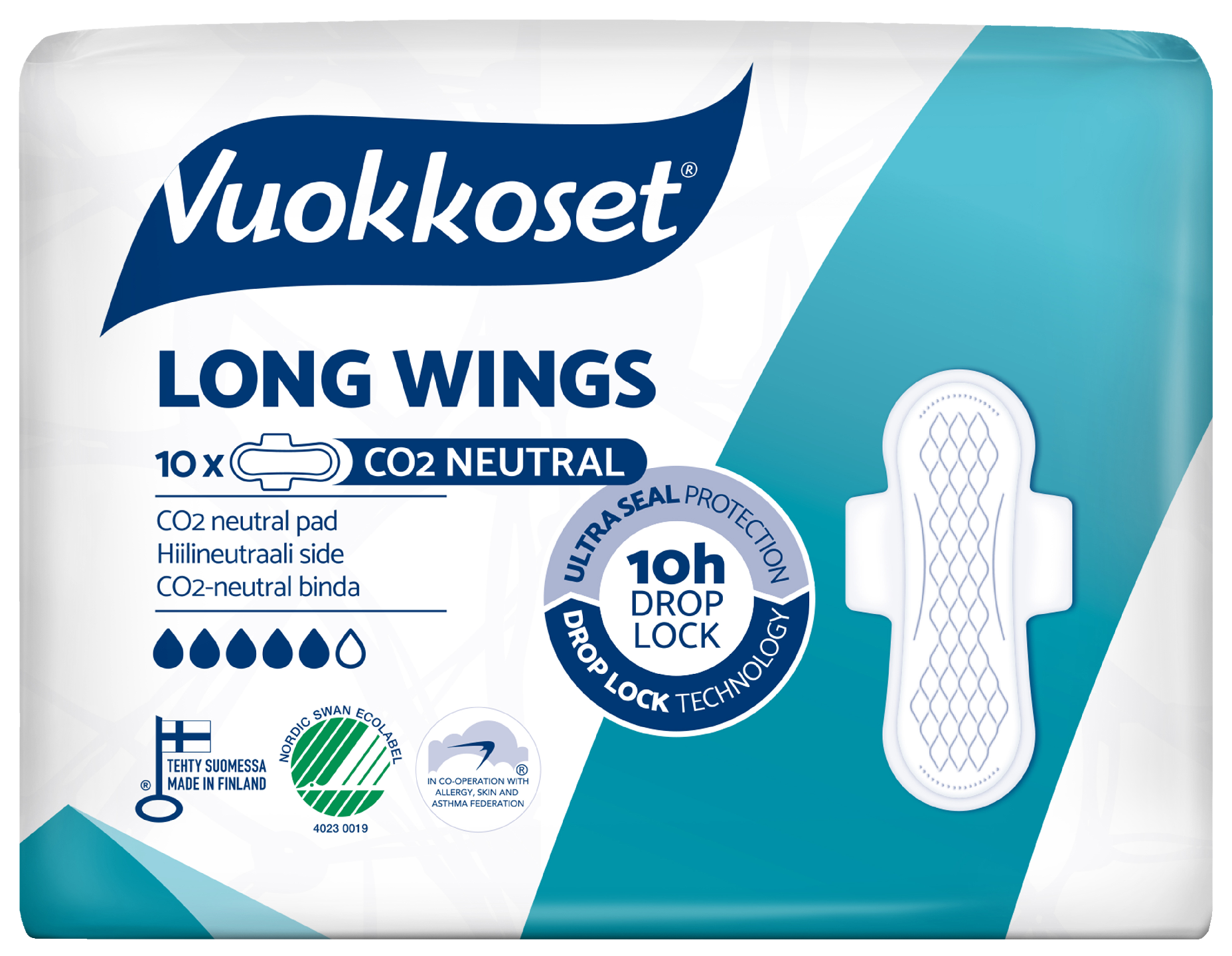 Vuokkoset slim side 10kpl wings long