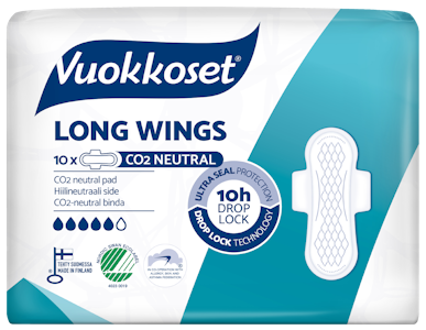 Vuokkoset Long Wings pitkä ohutside 10 kpl