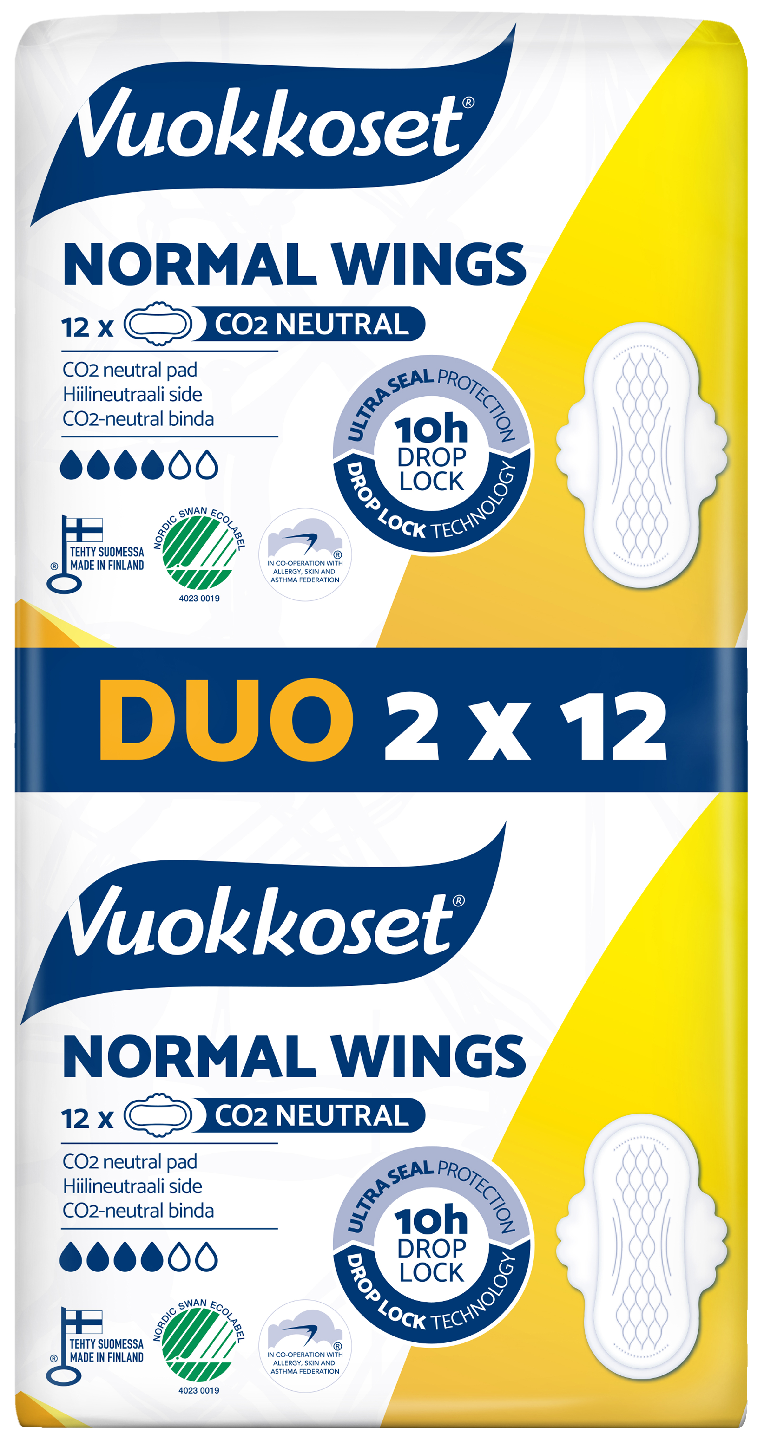 Vuokkoset Normal Wings Duo ohutside 2x12 kpl