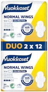 Vuokkoset Normal Wings Duo ohutside 2x12 kpl