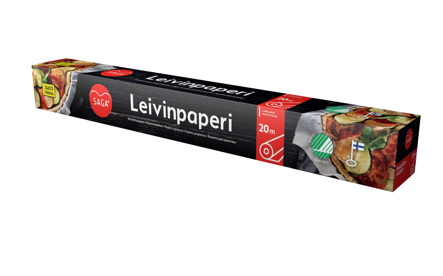 SAGA leivinpaperi 20m 144kpl term qpa