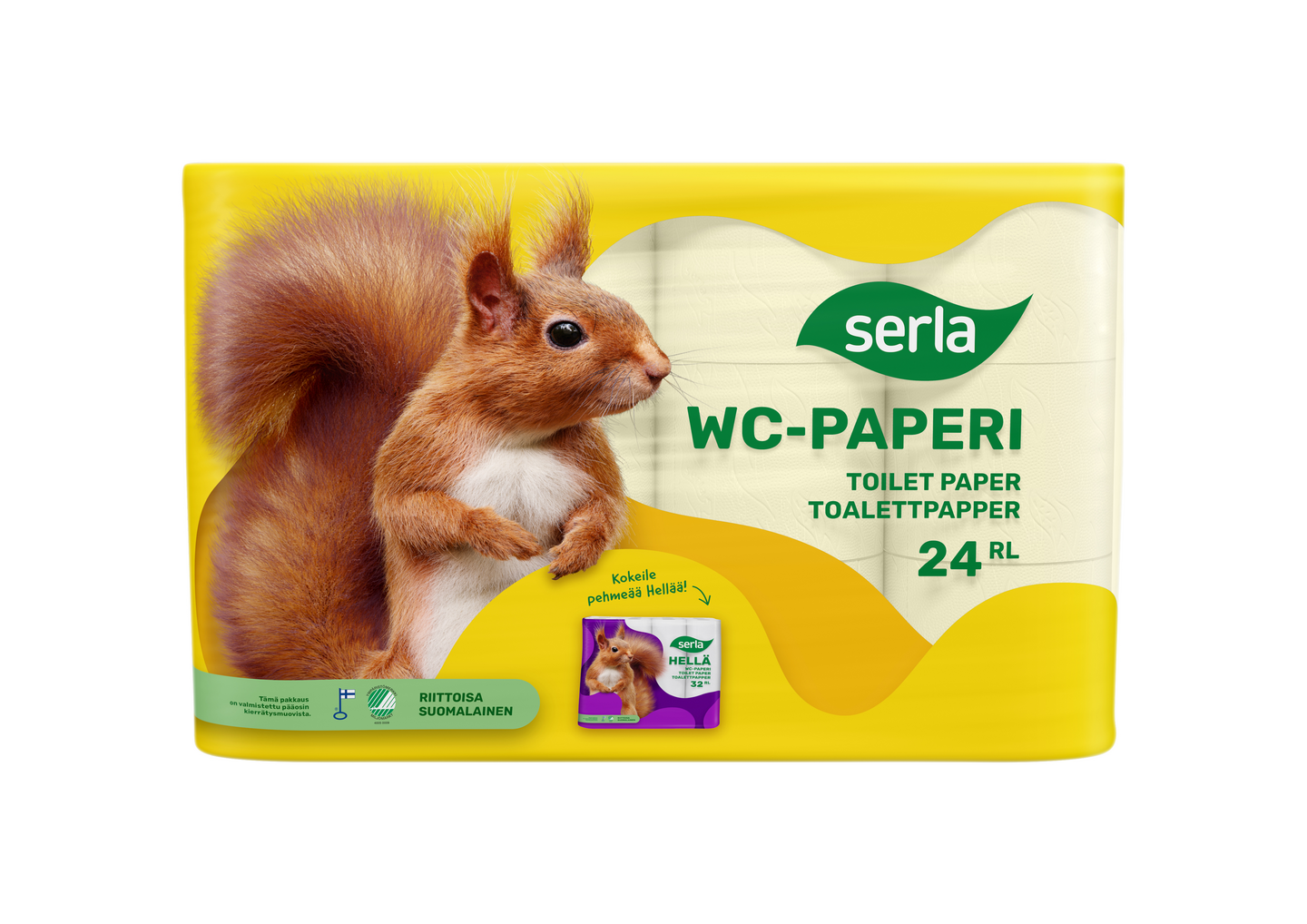 Serla wc-paperi 24rl keltainen