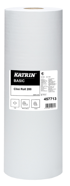 Katrin Basic Clini Roll 200 -suojaliinarulla 1-kertainen luonnonvalkoinen 50cm leveä 200m