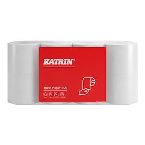 Katrin wc-paperi 400 valkoinen 2-krs 8rll