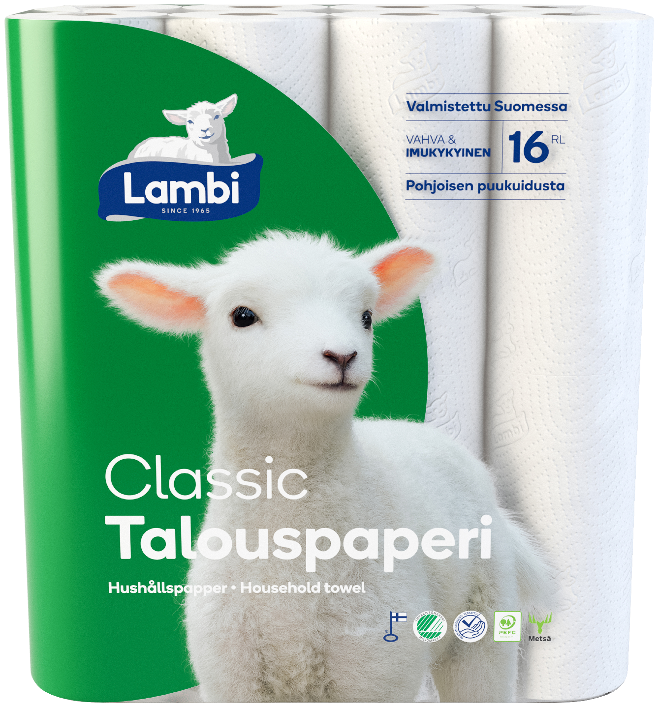 Lambi talouspaperi 16 rl valkoinen