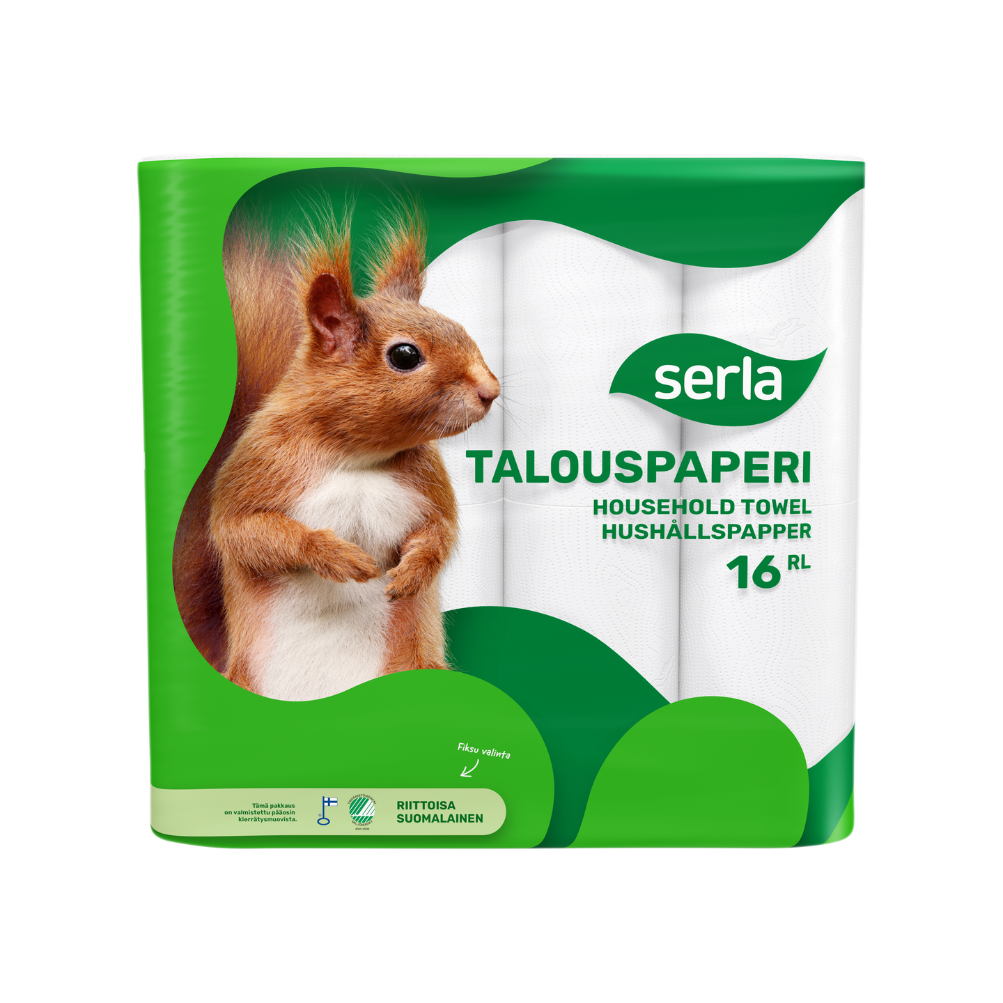 Serla talouspaperi 16rl valkoinen lava