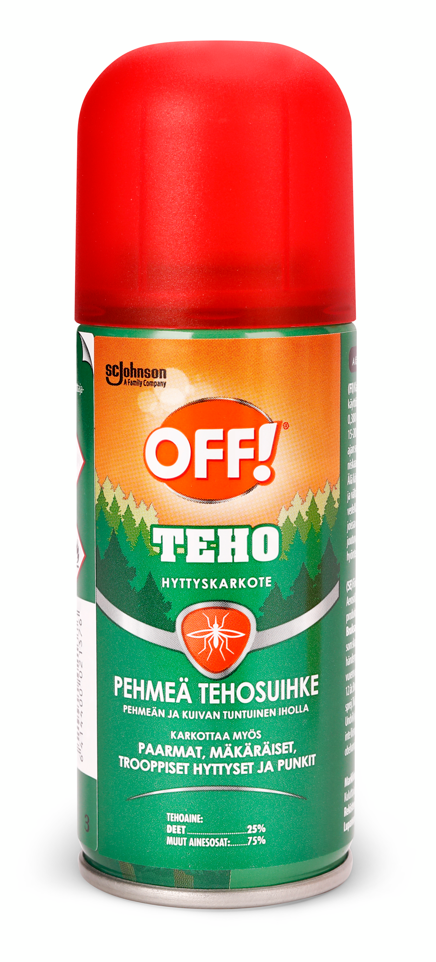 Off pehmeä hyttyssuihke 100ml Teho