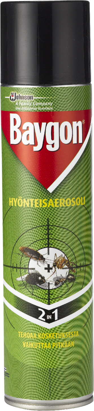 Baygon 400ml hyönteisaerosoli 48kpl term dis