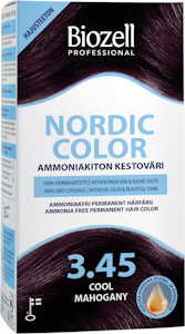 Biozell Professional Nordic Color kestoväri 3.45 2x60ml Cool Mahogany ammoniakiton