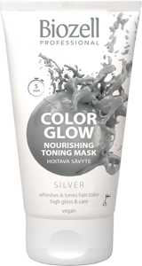 Biozell Color Glow Hoitava sävytenaamio Silver 150ml