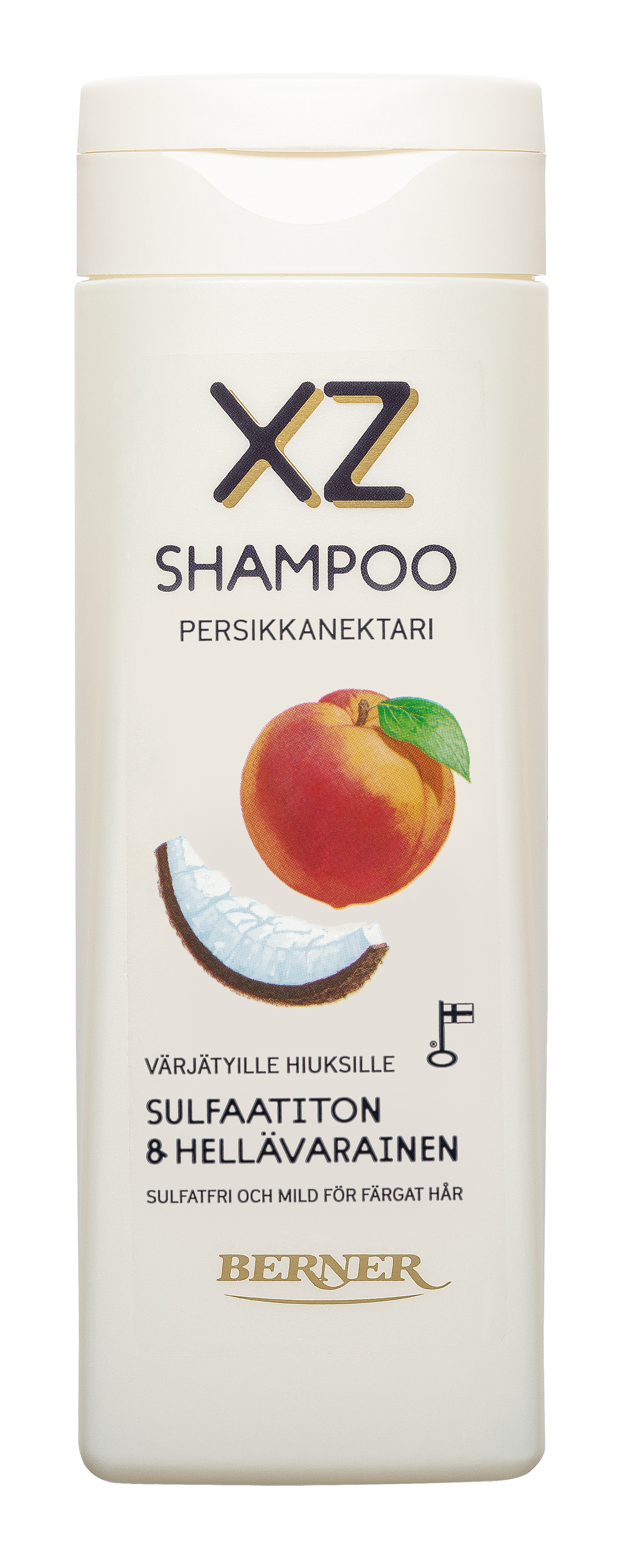 XZ sulfaatiton shampoo 250ml persikkanektari värjätyille hiuksille
