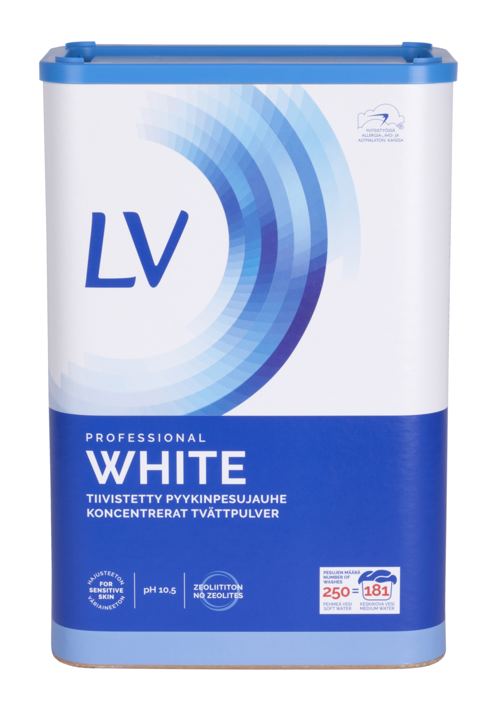 LV White Professional tiivistetty valkopyykinpesujauhe 8kg