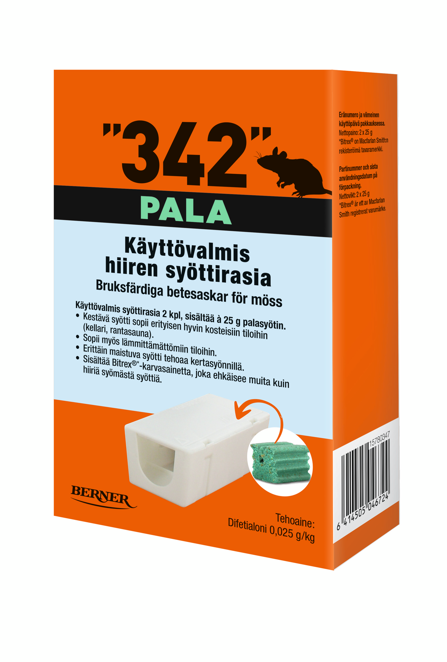 342 syöttirasia 2kpl á 25g palasyötti