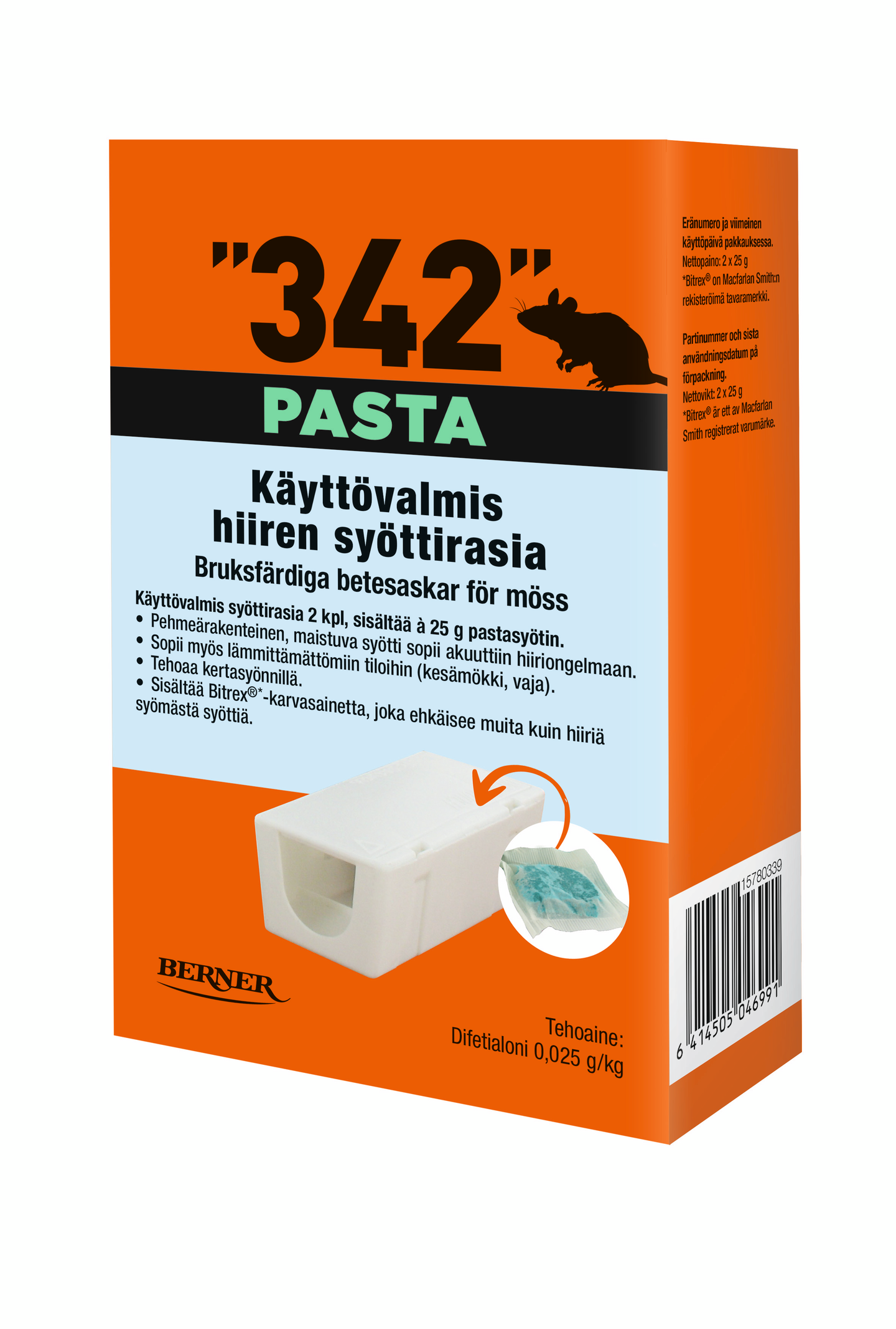 342 syöttirasia 2kpl á 25g pastasyötti