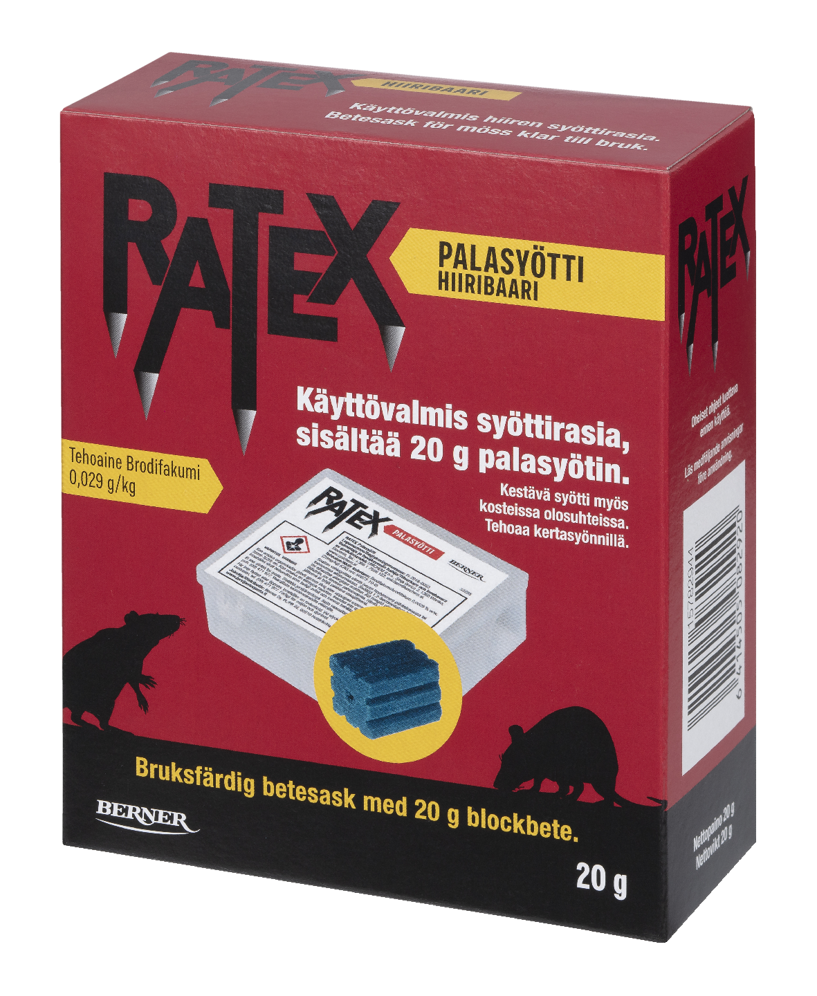 Ratex palasyötti 20g syöttirasiassa