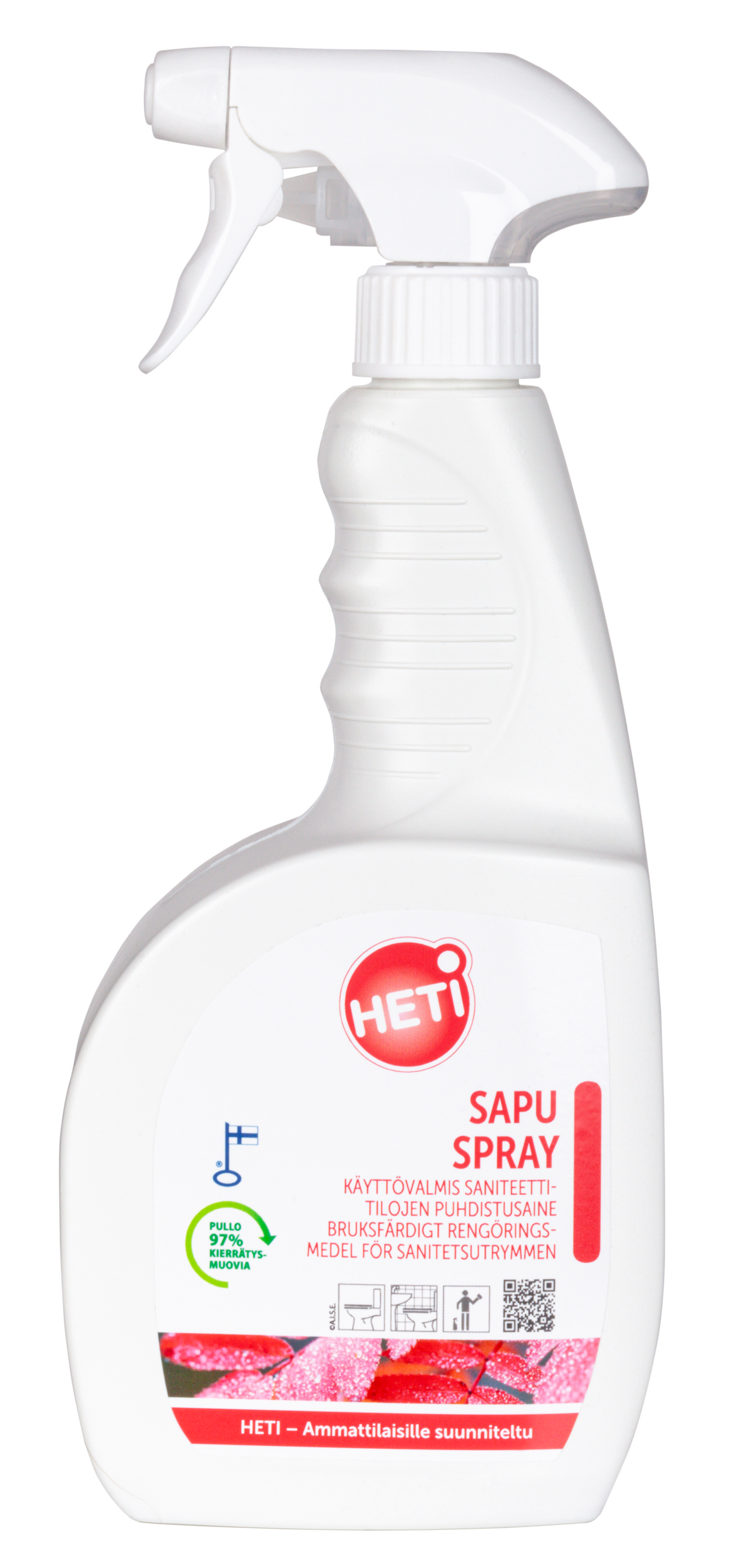 Heti Sapu Spray käyttövalmis saniteettitilojen puhdistusaine 750ml