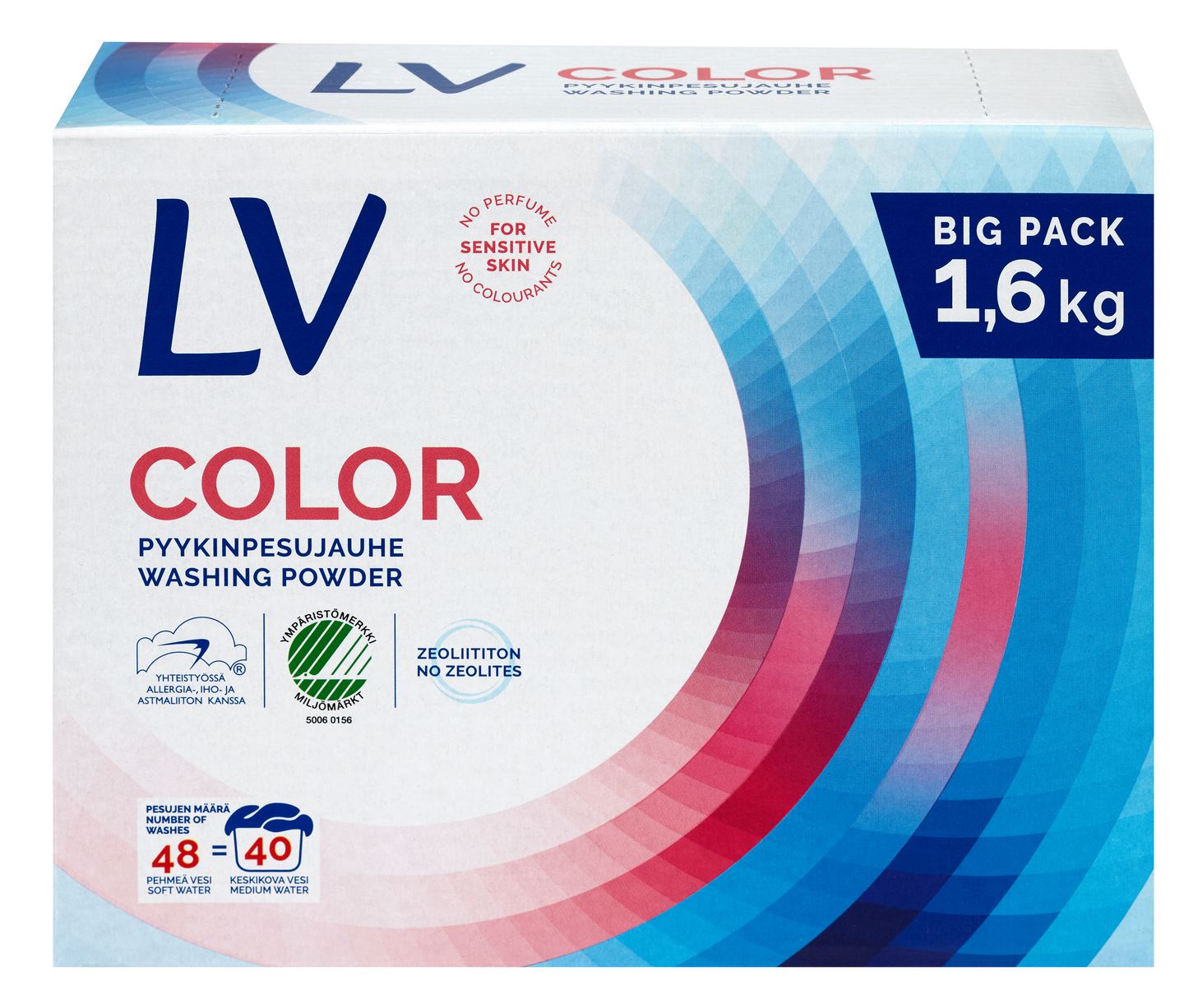 LV pyykinpesujauhetiiviste 1,6kg Color