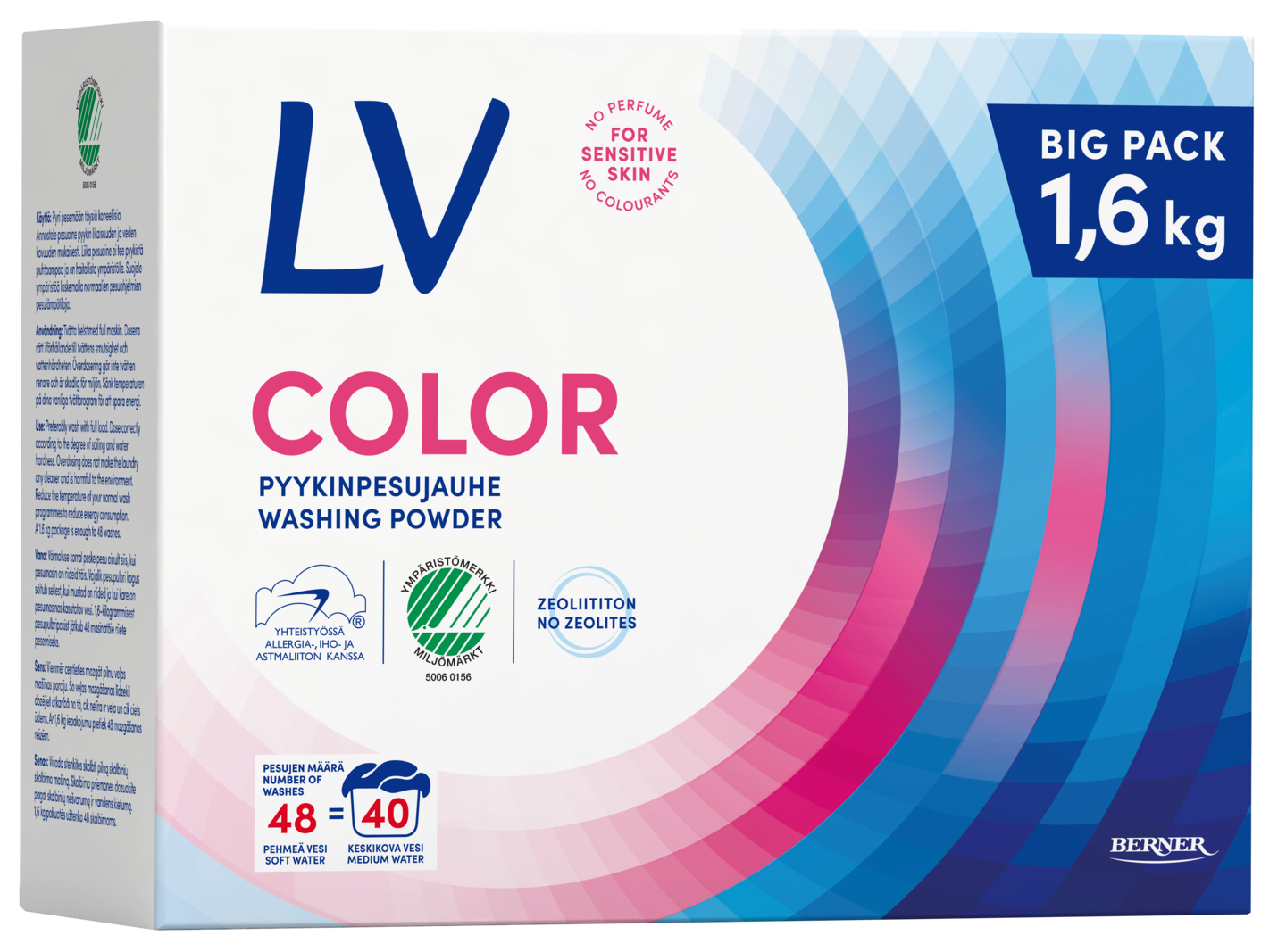 LV pyykinpesujauhetiiviste 1,6kg Color