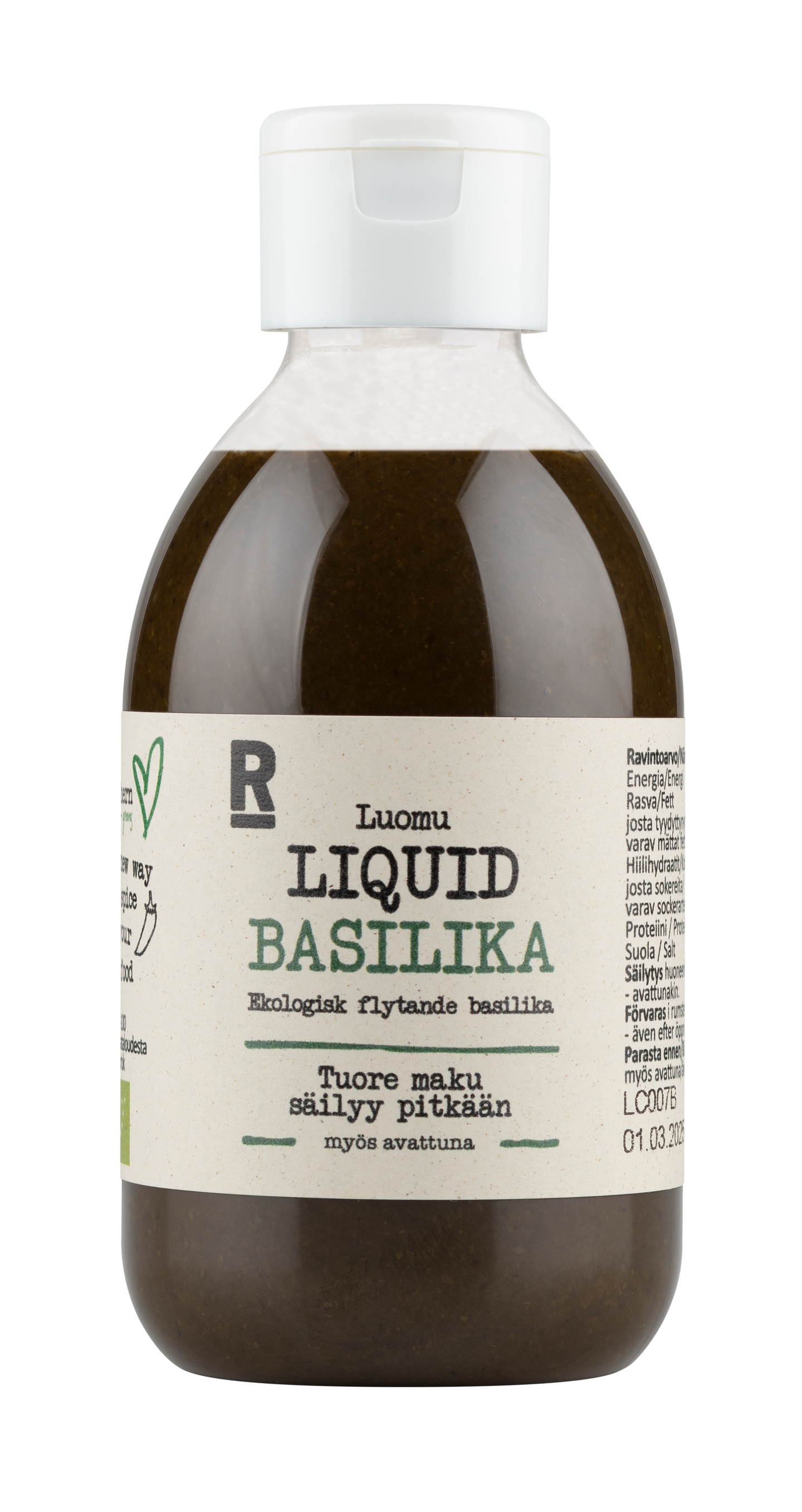 Rajamäen liquid basilika luomu 240ml