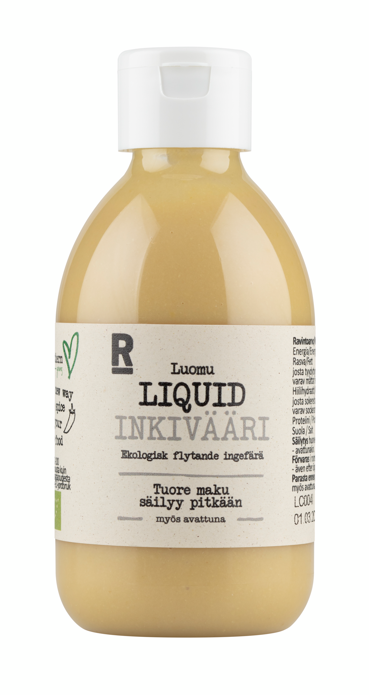 Rajamäen liquid inkivääri luomu 240ml