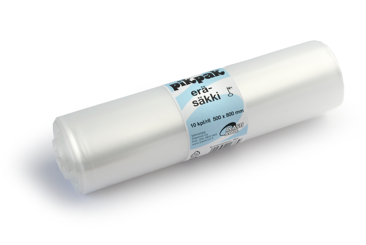 PikPak elintarvikekelpoinen yleissäkki LDPE 500x800x0,12mm 10kpl