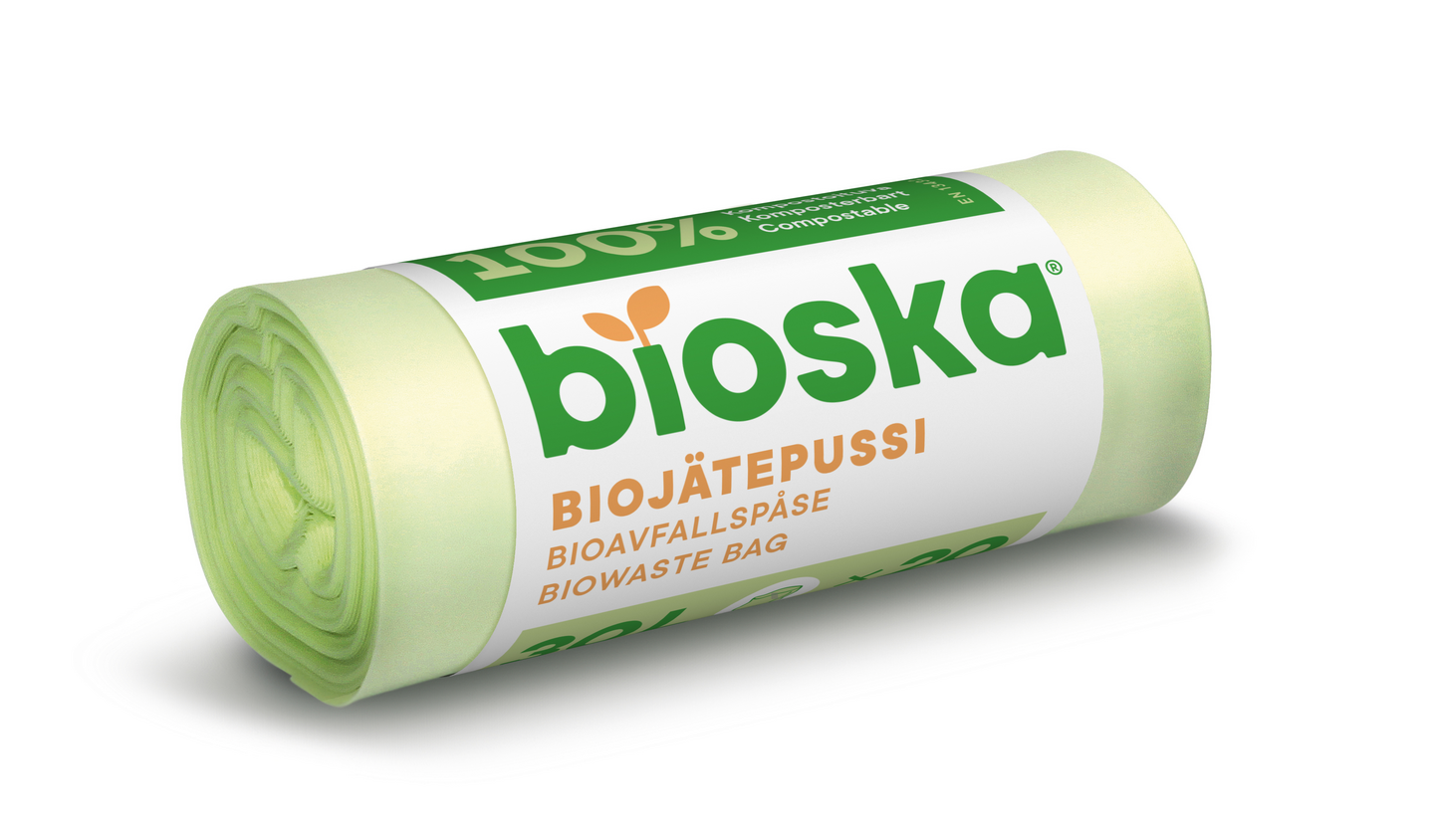 Bioska 20kpl natural 500x500x0.018 30L biojätepussi