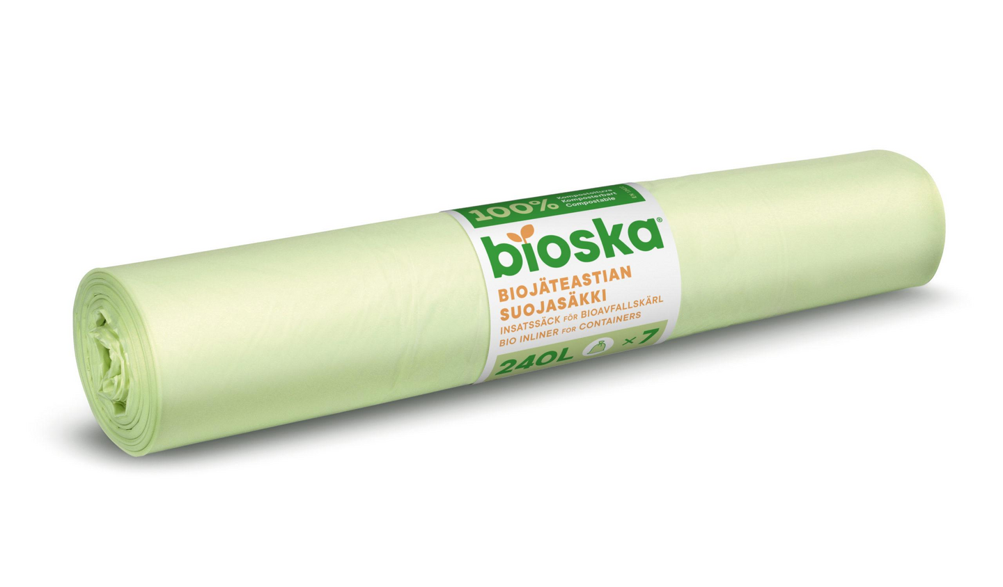 Bioska 7kpl natural 1130x1400x0.02 240L biojäteastian suojasäkki