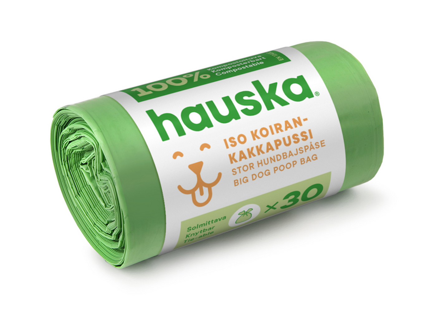 hauska-iso-30kpl-200x360-solmittava-vihre-biohajoava-koirankakkapussi