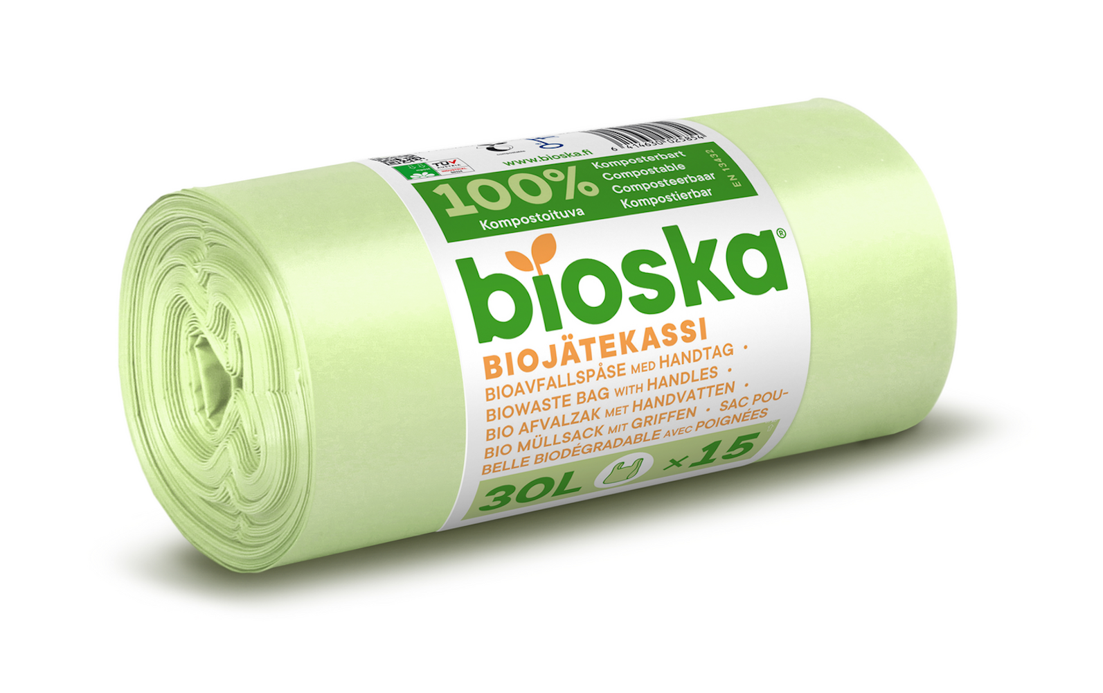 Sanka-Bioska biojätekassi 30l 15kpl - HoReCa-tukku Kespro